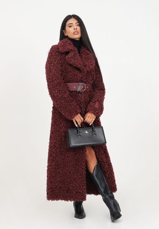 Manteau Femme Pinko Imitation Fourrure (écopel) - Modèle L6677 Coltello, Couleur Beige, Neuf Avec étiquettes
